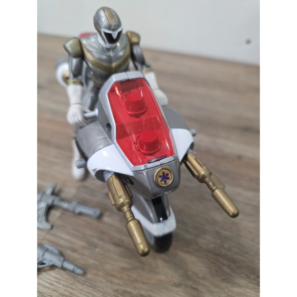 1999 Power Rangers Lightspeed Rescue Titanium Ranger & Lightspeed Cycle & Extras - Picture 3 of 13